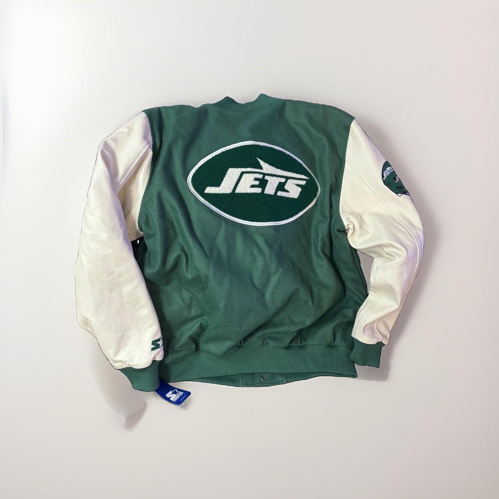 Men's Starter Green New York Jets Complete Game Varsity Full-Snap Jacket XL - Picture 2 of 8